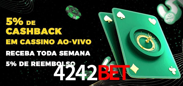 Promoções do cassino ao Vivo 4242bet